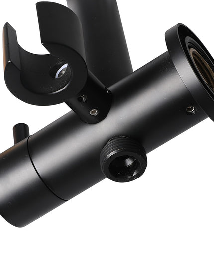 Shower Head High Pressure Set Rain Round Black-1975420484585656325