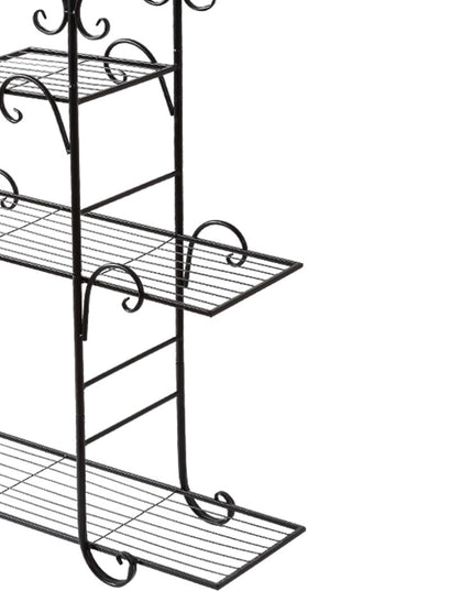 Levede Plant Stand Outdoor Indoor Metal Black-1973193772879712261