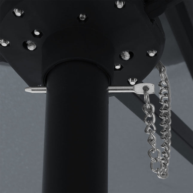 Centra 4.5M Double-sided Patio Umbrella Outdoor Umbrella Base Stand Grey-1973193482596126725