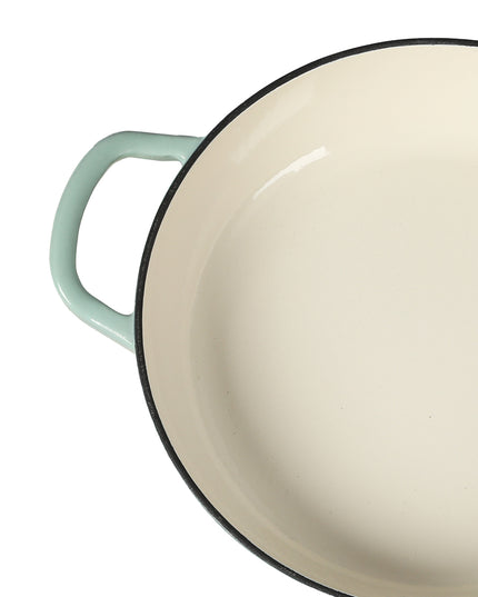 TOQUE 3.5L Enamel Dutch Oven Pan in Green Colour-1973193931340517381