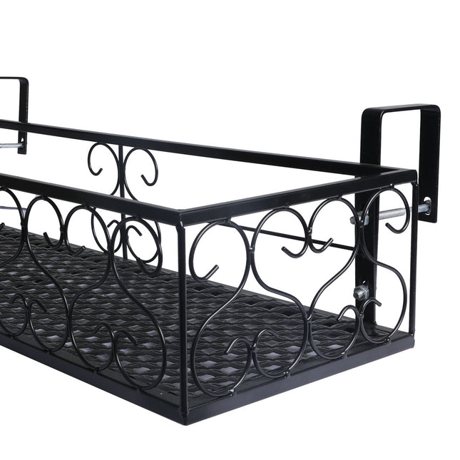 Levede Plant Stand Outdoor Indoor Home Black Rectangle-1975420370764828677