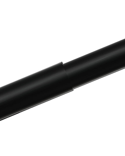 Marlow Black Double Curtain Rod Steel Pole Pommel Set Extendable Adjustable-1973193448194445317