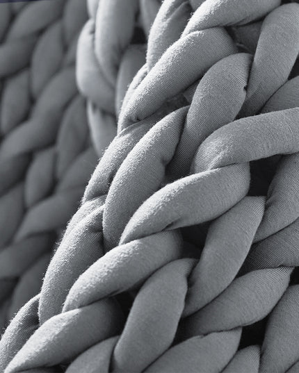 Dreamz Knitted Weighted Blanket Chunky Grey Kids-1973194040325312517