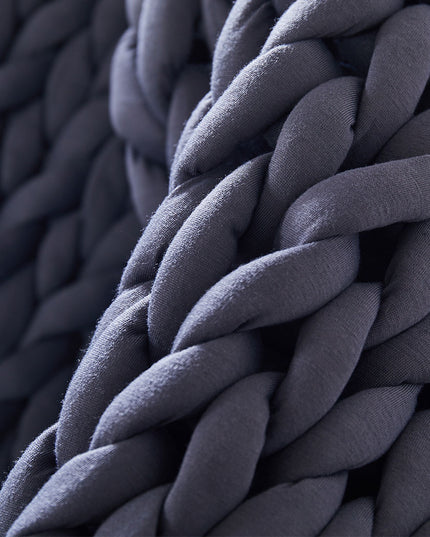 Dreamz Knitted Weighted Blanket Chunky Dark Grey Queen 9KG-1973194040547610629