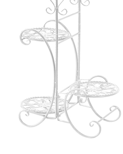 Levede Plant Stand Outdoor Indoor Metal White-1973193772690968581