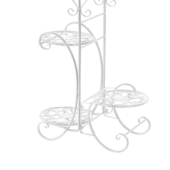 Levede Plant Stand Outdoor Indoor Metal White-1973193772690968581