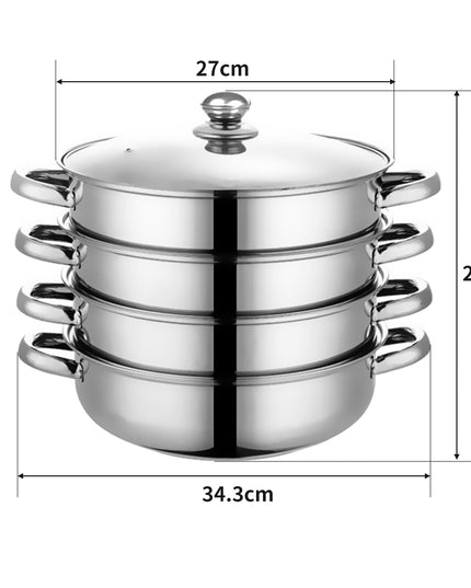 TOQUE Stainless Steel Steamer Meat Vegetable-1973193931898359810