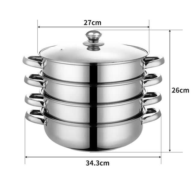 TOQUE Stainless Steel Steamer Meat Vegetable-1973193931898359810