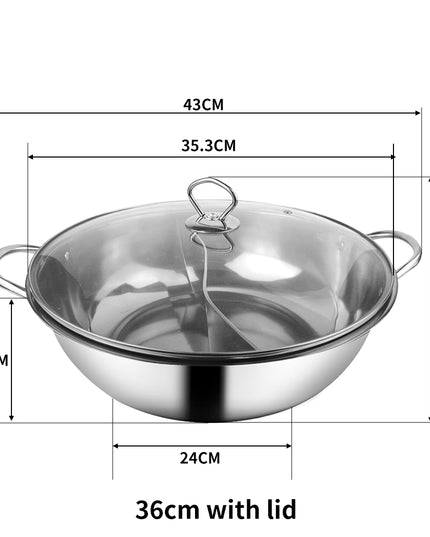 TOQUE Stainless Steel 36cm Twin Mandarin-1973193932296818690