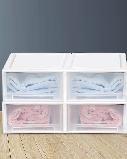 Plastic Storage Drawers Stackable Containers S 4PK Small-1973193711118585863