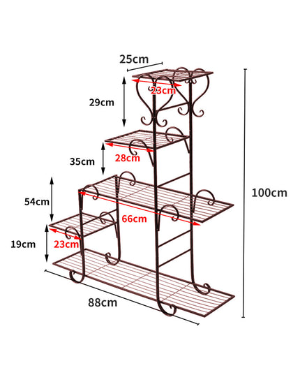 Levede Plant Stand Outdoor Indoor Metal Bronze-1973193773064261634